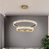 Capraice 2-Ring Crystal Round Chandelier LED light