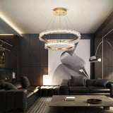 Capraice 2-Ring Crystal Round Chandelier LED light