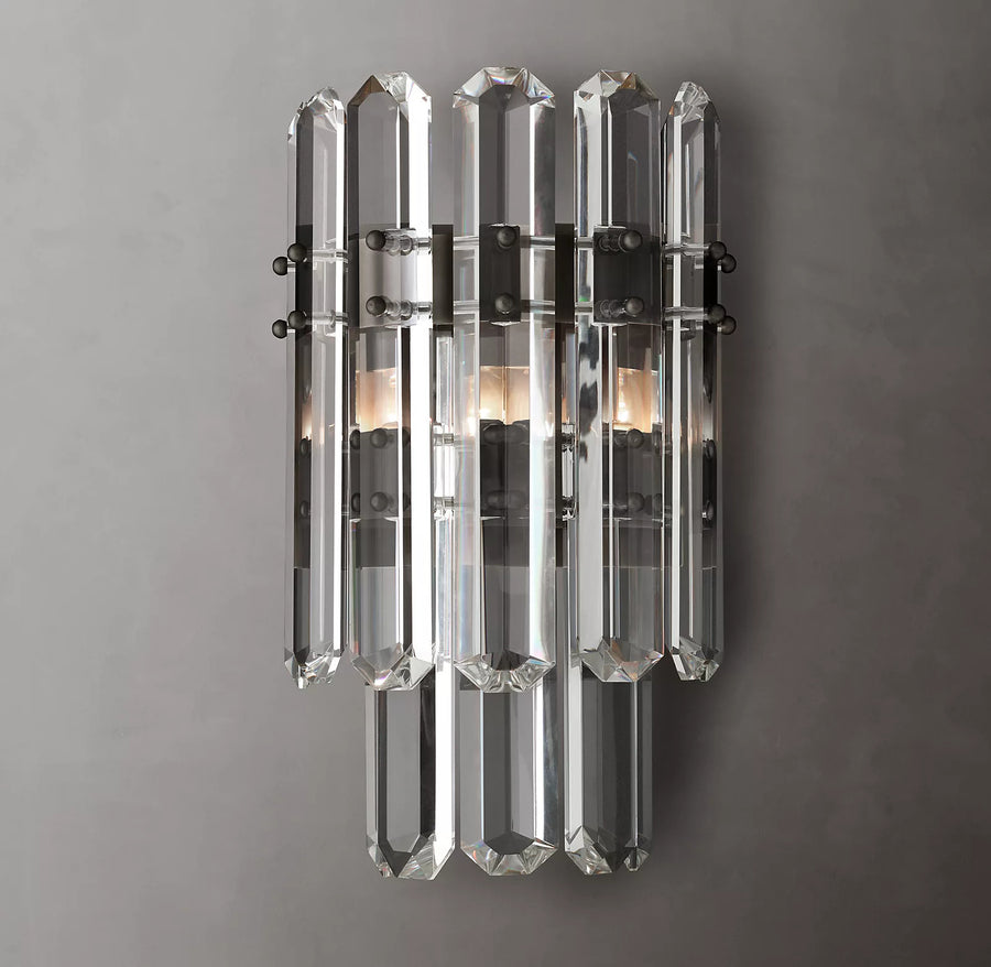 Bonnia Faceted Crystal Wall Sconce width 7¾"