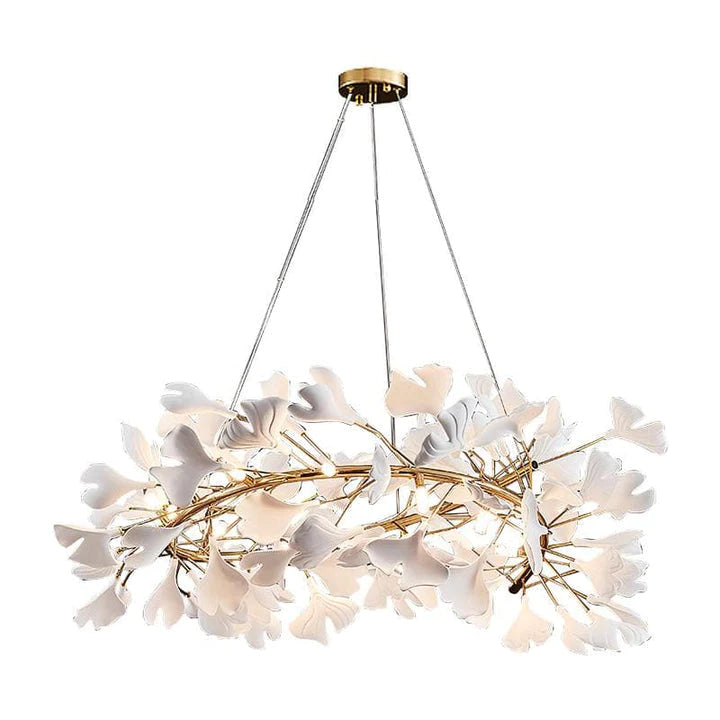 Porcelain Leaf Ring Chandelier 24"/31"/39"